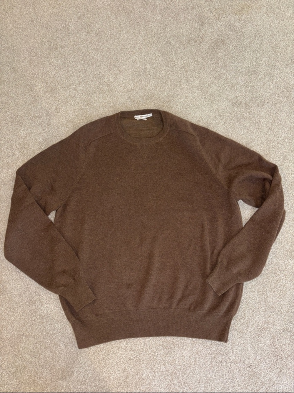 Peter Millar Men's Crewneck Sweater - Brown XL